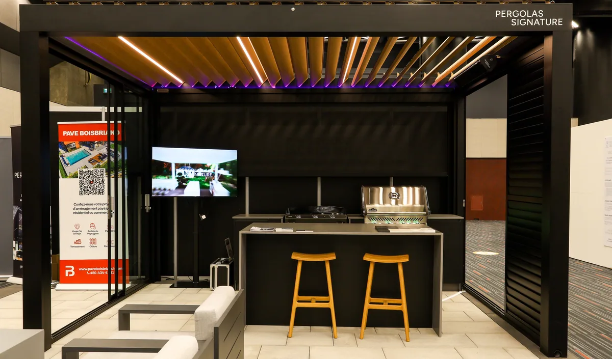 Le kiosque Pergolas Signature au Palais des Congrès de Montréal