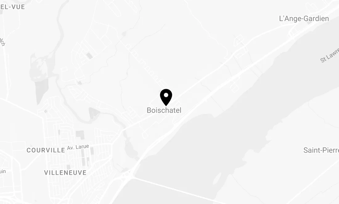 Carte de localisation du point de service de Boischatel, sur l’avenue Royale.