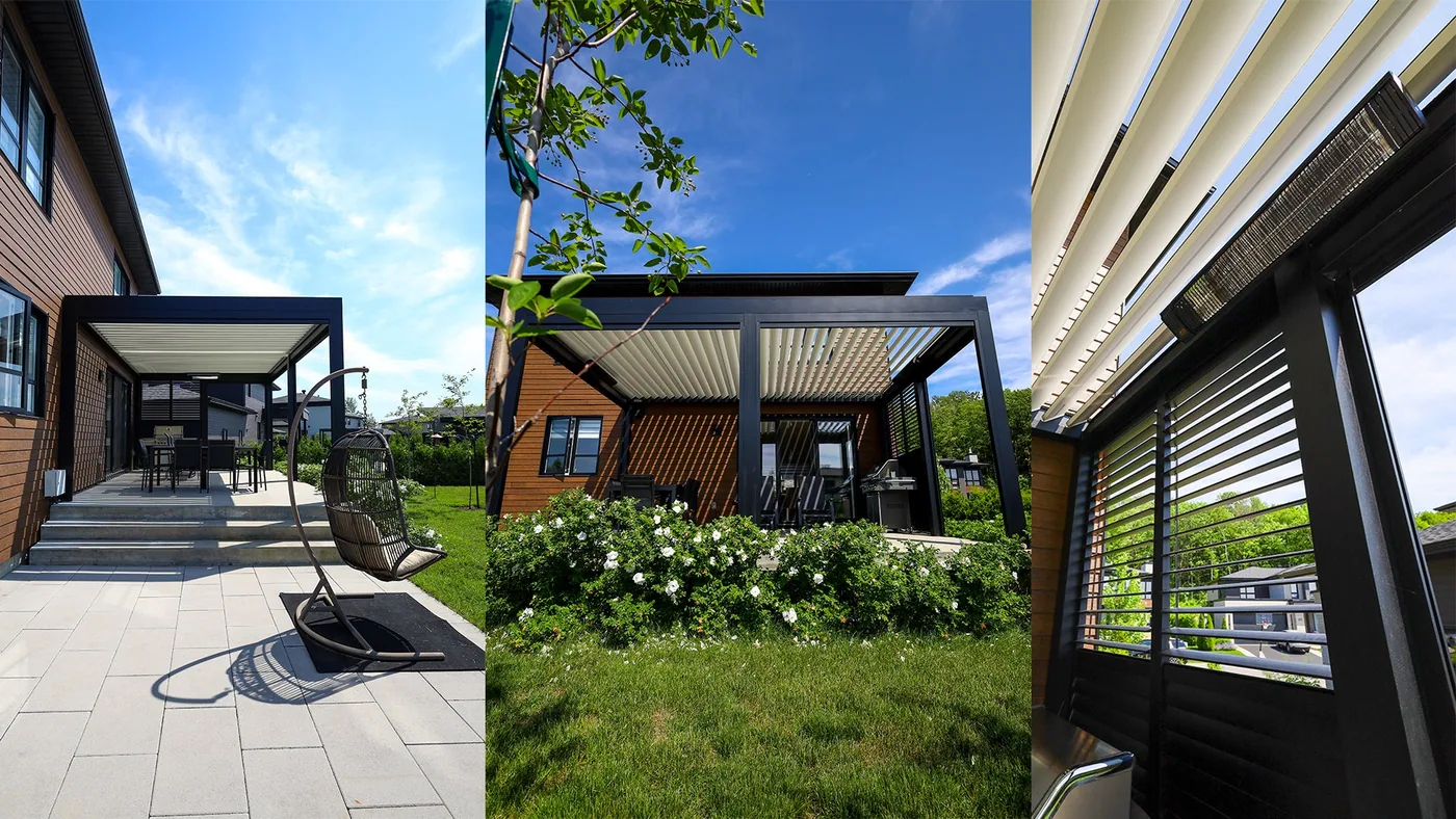 Overall view of the landscaped backyard of the Lefaivre project